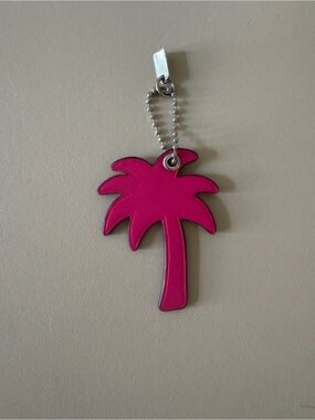 Coach Hot Pink Palm Tree Bag Charm